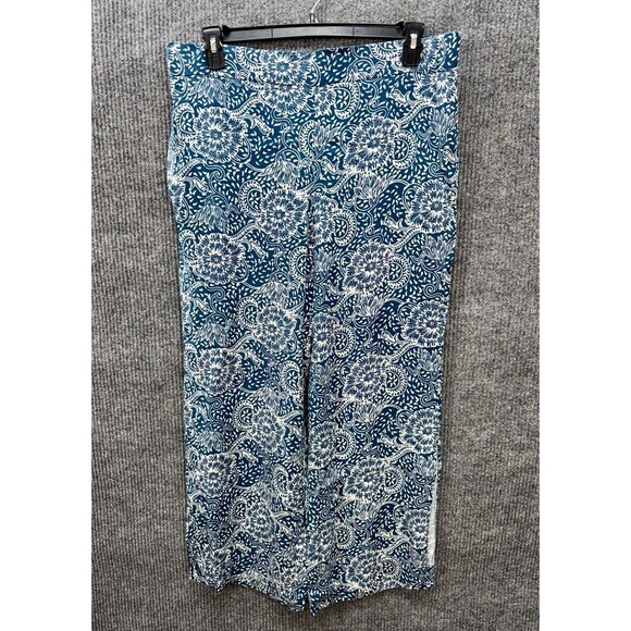 Maeve Pants - Maeve Anthropologie Anika Pants Womens XL Blue Floral Wide Leg Palazzo Pull On